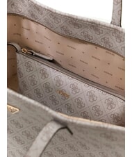 GUESS POWER PLAY 2 Einkaufstasche Logo in dunklem Taupe - Damentaschen - 3