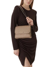GUESS ANISE Mini-Schultertasche / Umh&auml;ngetasche Logo in dunklem Taupe - Damentaschen - 2