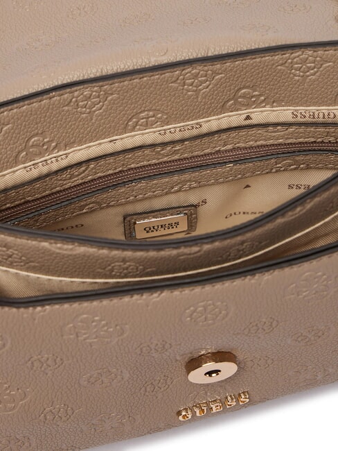 ANISE Mini-Schultertasche / Umh&auml;ngetasche Logo in dunklem Taupe - Damentaschen