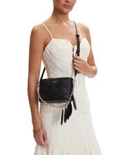 GUESS SALLY Mini-Schultertasche mit Schultergurt SCHWARZ - Damentaschen - 2