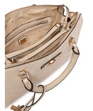 GUESS DITA Handtasche mit Schulterriemen helltaupefarbenes Logo - Damentaschen - 4