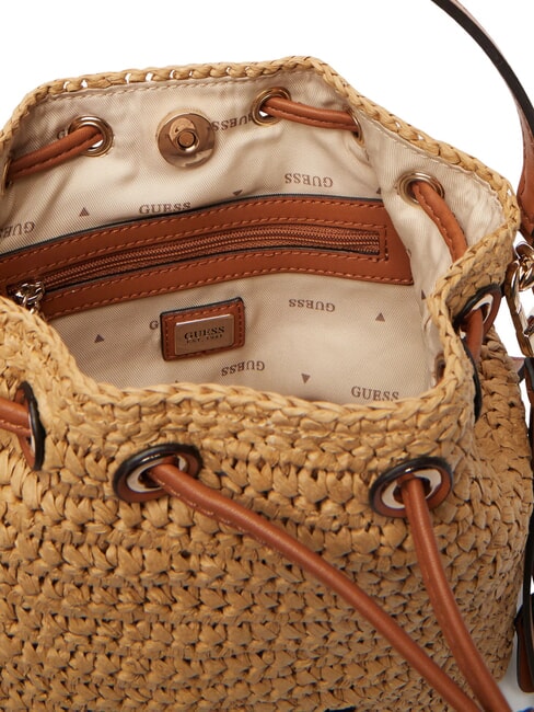OFELIA Mini-Beuteltasche mit Schultergurt natur / cognac - Damentaschen