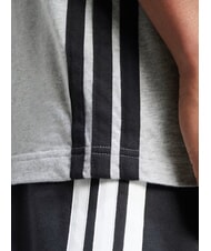ADIDAS 3 STRIPES Kurz&auml;rmeliges T-Shirt mit Rundhalsausschnitt grau - Herren-T-Shirts - 4