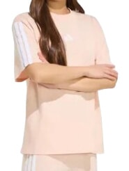 3 STRIPES Kurzarm-T-Shirt aus reiner Baumwolle Rosa - T-Shirts und Tops f&uuml;r Damen
