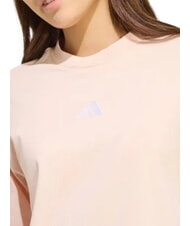 ADIDAS 3 STRIPES Kurzarm-T-Shirt aus reiner Baumwolle Rosa - T-Shirts und Tops f&uuml;r Damen - 5