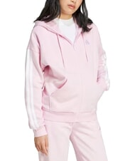 ADIDAS 3 STRIPES Kapuzenpulli mit Rei&szlig;verschluss Rosa - Sweatshirts Damen - 3