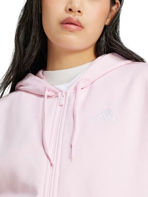 3 STRIPES Kapuzenpulli mit Rei&szlig;verschluss Rosa - Sweatshirts Damen