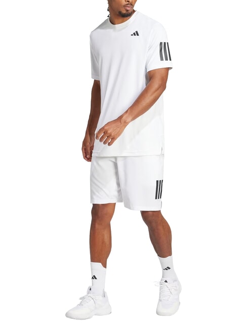 CLUB 3 STRIPES Tennis-T-Shirt Wei&szlig; - Herren-T-Shirts