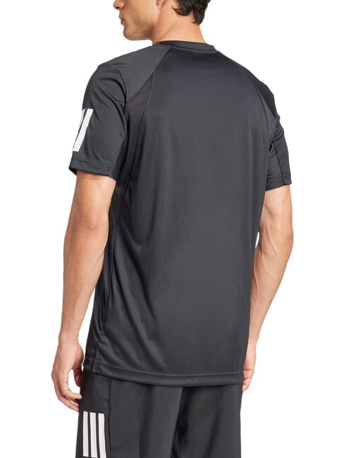 CLUB 3 STRIPES Tennis-T-Shirt Schwarz - Herren-T-Shirts