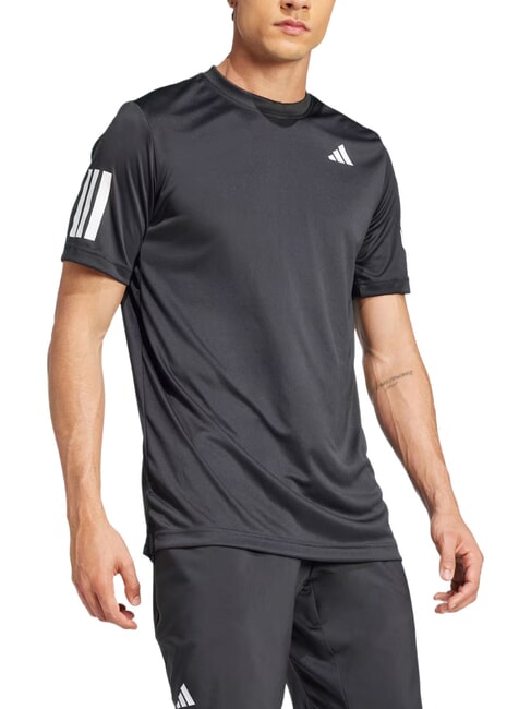 CLUB 3 STRIPES Tennis-T-Shirt Schwarz - Herren-T-Shirts