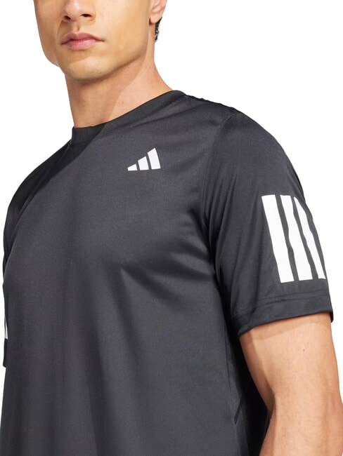 CLUB 3 STRIPES Tennis-T-Shirt Schwarz - Herren-T-Shirts