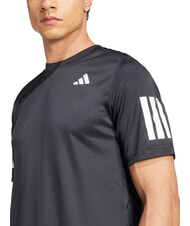 ADIDAS CLUB 3 STRIPES Tennis-T-Shirt Schwarz - Herren-T-Shirts - 5