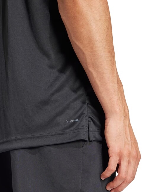 CLUB 3 STRIPES Tennis-T-Shirt Schwarz - Herren-T-Shirts