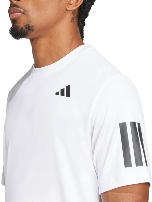 CLUB 3 STRIPES Tennis-T-Shirt Wei&szlig; - Herren-T-Shirts