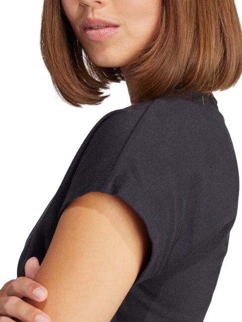 LINEAR Kurzarm-T-Shirt aus reiner Baumwolle Schwarz - T-Shirts und Tops f&uuml;r Damen