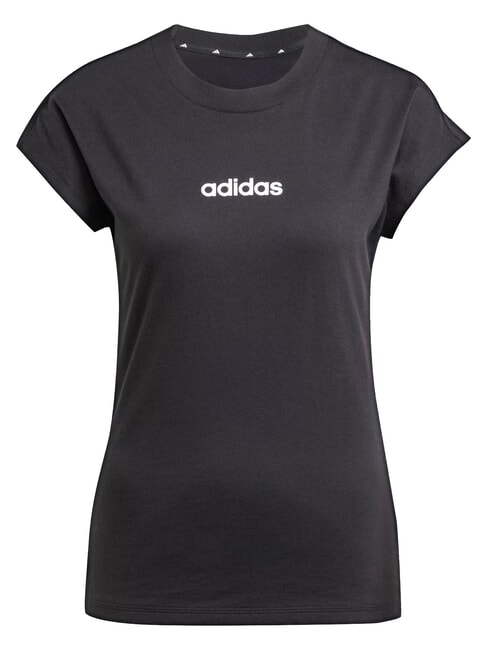 LINEAR Kurzarm-T-Shirt aus reiner Baumwolle Schwarz - T-Shirts und Tops f&uuml;r Damen
