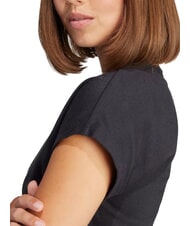 ADIDAS LINEAR Kurzarm-T-Shirt aus reiner Baumwolle Schwarz - T-Shirts und Tops f&uuml;r Damen - 6