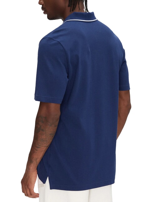 SMALL LOGO Kurz&auml;rmeliges Poloshirt aus reiner Baumwolle Blau - Herren-Polo-Shirts/Herren-Polo-Shirt/Herrenpoloshirt/Herrenpoloshirts