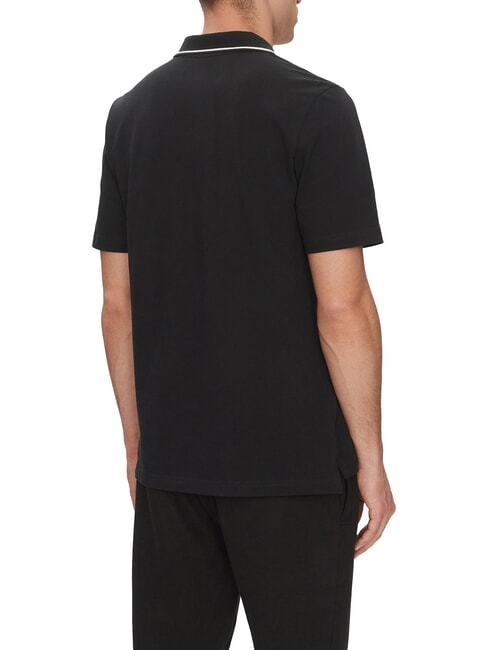 SMALL LOGO Kurz&auml;rmeliges Poloshirt aus reiner Baumwolle Schwarz - Herren-Polo-Shirts/Herren-Polo-Shirt/Herrenpoloshirt/Herrenpoloshirts