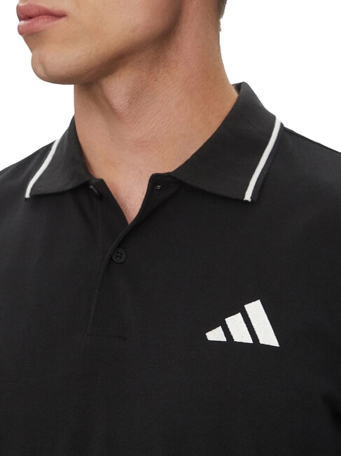 SMALL LOGO Kurz&auml;rmeliges Poloshirt aus reiner Baumwolle Schwarz - Herren-Polo-Shirts/Herren-Polo-Shirt/Herrenpoloshirt/Herrenpoloshirts