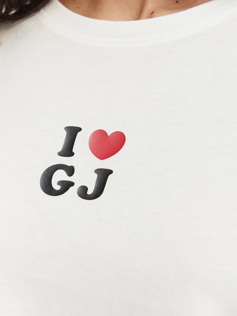 I LOVE Baumwoll-T-Shirt purwei&szlig; - T-Shirts und Tops f&uuml;r Damen