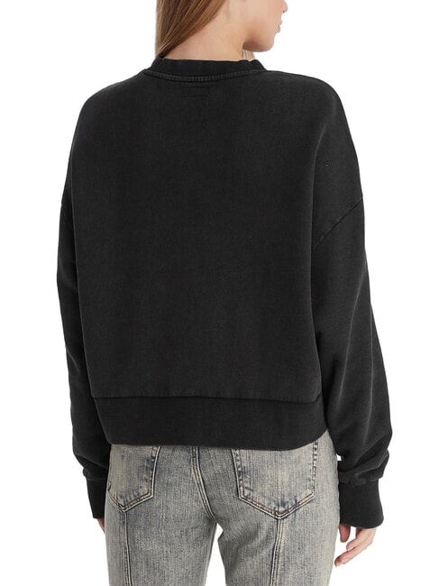 DROP BAKER CROP Baumwoll-Sweatshirt pechschwarz multi - Sweatshirts Damen