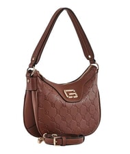 GAUD&Igrave; LEA Mini-Hobo-Schultertasche mit Schultergurt BRAUN - Damentaschen - 2