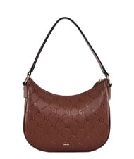 GAUD&Igrave; LEA Mini-Hobo-Schultertasche mit Schultergurt BRAUN - Damentaschen - 3