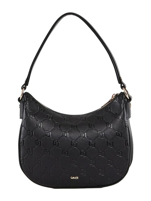 LEA Mini-Hobo-Schultertasche mit Schultergurt SCHWARZ - Damentaschen