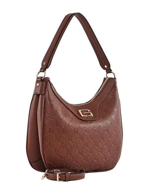 LEA Hobo-Schultertasche mit Schultergurt BRAUN - Damentaschen