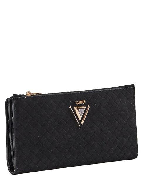 BEA BRAID Gro&szlig;e, gewebte Geldb&ouml;rse SCHWARZ - Brieftaschen Damen