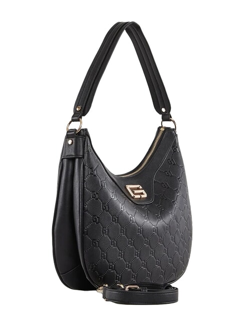 LEA Hobo-Schultertasche mit Schultergurt SCHWARZ - Damentaschen