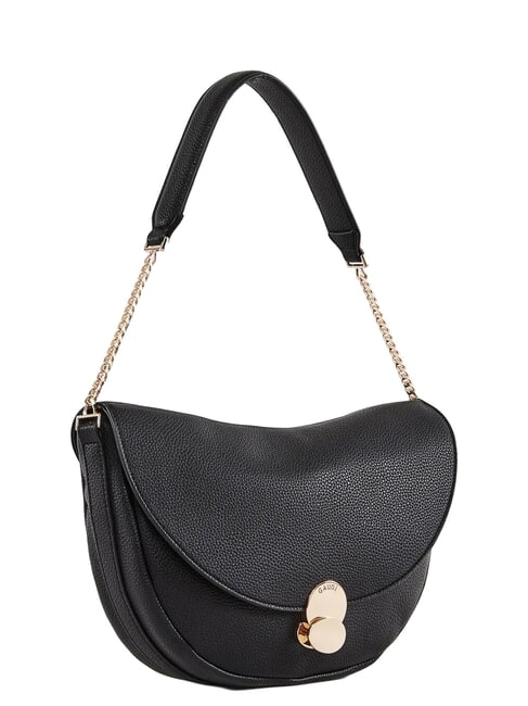 EVELYN Schultertasche mit Metalllogo SCHWARZ - Damentaschen