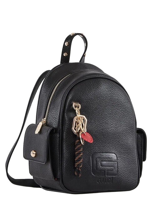 GRETA Rucksack mit Seitentaschen SCHWARZ - Damentaschen