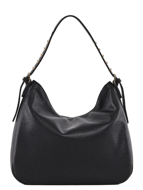 GRETA Schultertasche mit Anh&auml;nger SCHWARZ - Damentaschen