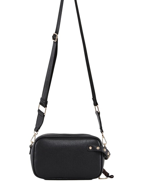 GRETA Kleine Schultertasche mit Anh&auml;nger SCHWARZ - Damentaschen
