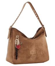GAUD&Igrave; GRETA SUEDE Schultertasche mit Anh&auml;nger Sand - Damentaschen - 2