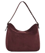 GAUD&Igrave; GRETA SUEDE Schultertasche mit Anh&auml;nger Burgund - Damentaschen - 3