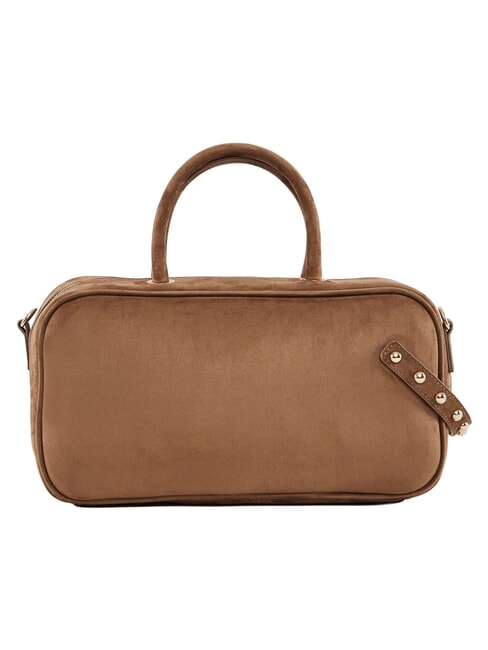 GRETA SUEDE Handtasche mit Schulterriemen und Anh&auml;nger Sand - Damentaschen