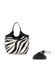 GIANNI CHIARINI ALIFA Schultertasche aus Leder mit Schulterriemen schwarz-wei&szlig;es Zebra - Damentaschen - 3