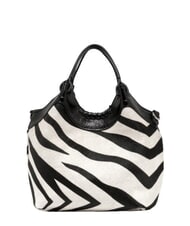 GIANNI CHIARINI ALIFA Schultertasche aus Leder mit Schulterriemen schwarz-wei&szlig;es Zebra - Damentaschen - 4