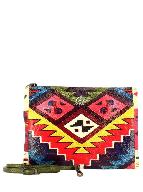BEYONCE MULTICOLOR M Clutch aus Leder mit Schultergurt Datei - Damentaschen