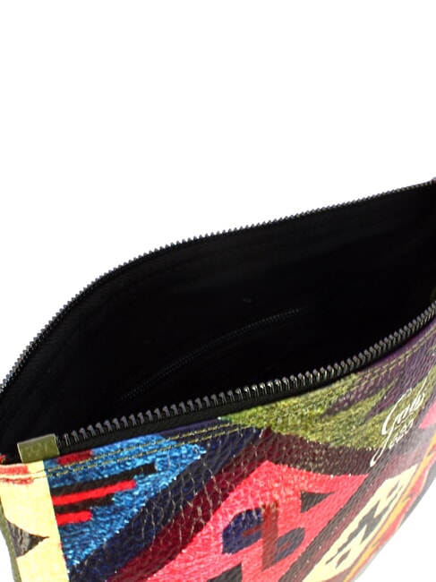 BEYONCE MULTICOLOR M Clutch aus Leder mit Schultergurt Datei - Damentaschen