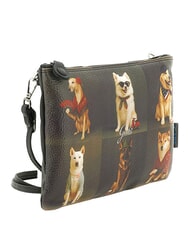 GABS BEYONCE Lederclutch mit Schulterriemen weltweit Hunde grau - Damentaschen - 2
