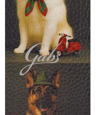 GABS BEYONCE Lederclutch mit Schulterriemen weltweit Hunde grau - Damentaschen - 5