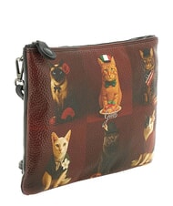GABS BEYONCE Lederclutch mit Schulterriemen weltweit Katzen rot - Damentaschen - 2