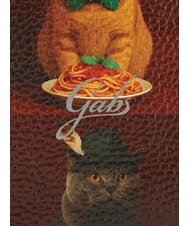 GABS BEYONCE Lederclutch mit Schulterriemen weltweit Katzen rot - Damentaschen - 5