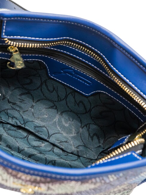 PLANETARIUM Mini-Schultertasche Aquamarin/Marineblau - Damentaschen