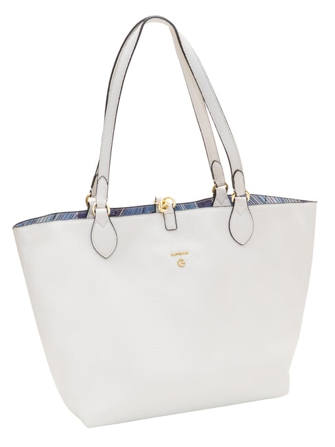 PLANETARIUM Doppelseitiger Shopper Wei&szlig;/Aquamarin - Damentaschen
