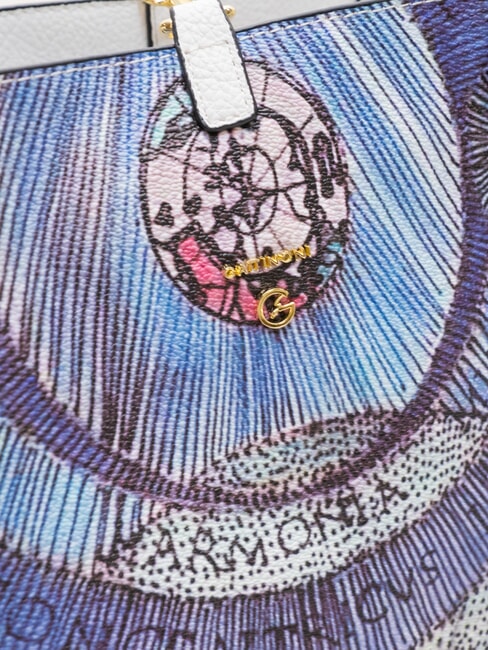 PLANETARIUM Doppelseitiger Shopper Wei&szlig;/Aquamarin - Damentaschen
